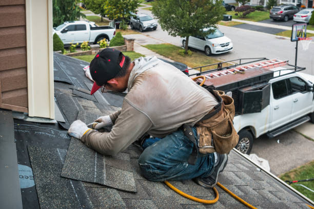 Professional Flat Roof Repair technician working in Hesston, PA